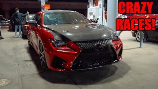 SLEEPER Supercharged Lexus Takes On HELLCATS and MORE 750HP Supercharged RCF  Running From Cops [upl. by Stargell]