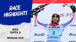 Sarrazin outduels big names in Wengen Super G  Audi FIS Alpine World Cup 2324 [upl. by Bach]