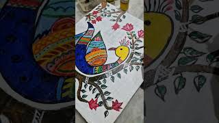 Madhubani paintingpeacock diy [upl. by Iddo]