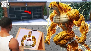 Franklin Uses Magical Painting To Make SCARY CHEETAH In Gta V  GTA 5 new [upl. by Fenella]