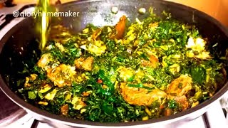 Nigerian Vegetable Soup With Fresh Ugu And Water Leaf Edikang Ikong Soup Recipe  Glory Homemaker [upl. by Yearwood]