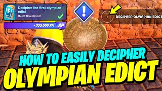 How to EASILY Decipher the First  Second  Third Olympian Edict  Fortnite Season 2 Story Quest [upl. by Imogene]