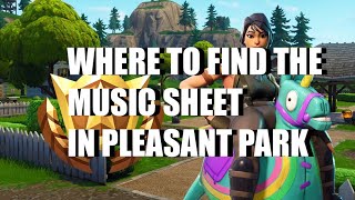 Fortnite Pleasant Park Sheet Music Location [upl. by Adallard]