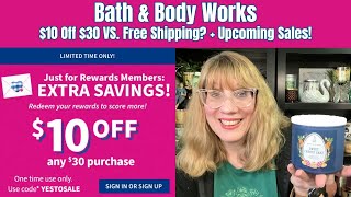 Bath amp Body Works 10 Off 30 VS Free Shipping  Upcoming Sales [upl. by Cynera204]