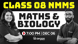 NMMS LIVE MATHS amp BIOLOGY  CLASS 8  AEGON LEARNING nmmsliveclass nmms christmasexam [upl. by Austina]