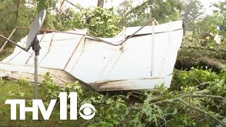 Residents survey property damage after possible tornado in Hot Springs [upl. by Coke]