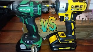 Dewalt vs Hitachi impact driver [upl. by Icyac]