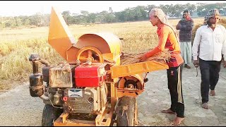 Champion in Rice Threshing Contest FASTBELT Rice Thresher [upl. by Sarette]