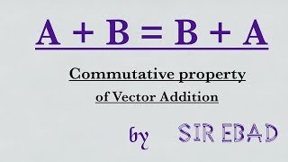 Commutative law of Vector Addition [upl. by Erot]