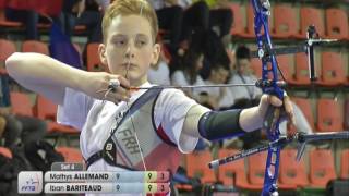 Allemand  Bariteaud MHCL  Championnat de France Salle Jeunes Nîmes 2017 [upl. by Braynard]