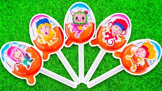 Some Lots of Candy Shop lollipops  D Billions Rainbow Kinder Joy Eggs Yummy Candy Satisfying video [upl. by Emiatej692]