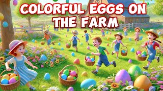 Colorful Eggs on the Farm  Childrens Music Video  SingAlong for Kids [upl. by Son153]