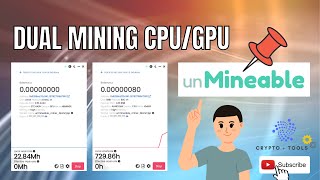 Dual Mining CPUGPU on unMineable  RTX 3050 [upl. by Hpejsoj]