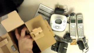 Panasonic KXTG4022 Duo Cordless Phone Unboxing [upl. by Soelch]