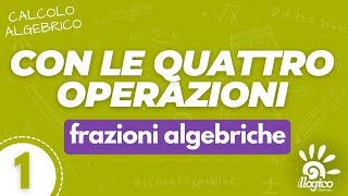 Frazioni algebriche  Espressioni con le quattro operazioni  1 [upl. by Meras]