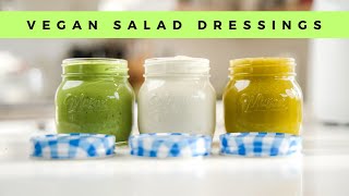 7 EPIC RAW VEGAN SALAD DRESSINGS 😋 fast  easy [upl. by Monaco850]