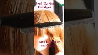 Bangs Haircut with scissors and hair cutting razor for thick hair  Hair Thinning razor shorts [upl. by Cressi]