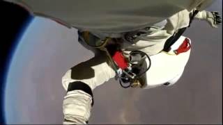 Red bull Stratos  Felix Baumgartners point of view  On Board Camera HD [upl. by Odericus]