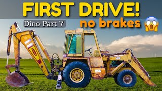 Dynahoe 160 Backhoe First Drive  NO BRAKES Dynahoe 160 Part 7 [upl. by Divaj]