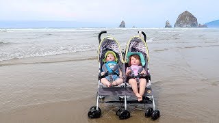 Reborn Toddler Twins Going to the Beach with Double Stroller [upl. by Roze]