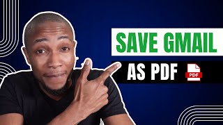 How to Save Gmail as PDF [upl. by Audre]