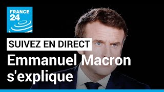 REPLAY  Emmanuel Macron sexplique sur la réforme des retraites • FRANCE 24 [upl. by Kiel]