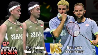 Fajar AlfianMuhammad Rian Ardianto vs Ben LaneSean Vendy  QF Denmark Open 2024 [upl. by Janine252]