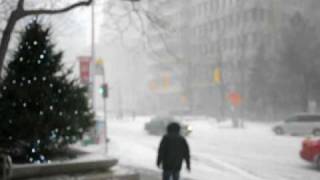 Toronto winter storm  outside 333 Bloor Street East [upl. by Eytteb]