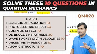 Problem Solving in QM  Part I Quick Revision for Competitive Exams [upl. by Kleper]