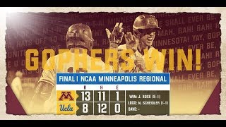 Highlights Gopher Baseball Tops UCLA Advances to NCAA Super Regional [upl. by Milas284]