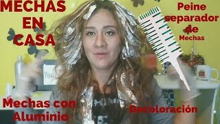 COMO HACER MECHAS EN CASA CON PAPEL ALUMINIO Paso a Paso  RAÍZ FALSA by MayitosBeauty [upl. by Attoynek344]