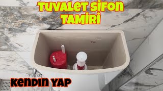 TUVALET SİFON TAMİRİ NASIL YAPILIR  BASİT ANLATIM  kendinyap diy tesisatsifontamirtesisatçı [upl. by Ebaj]