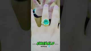 Emerald stone 🪨 youtubeshort gemsonerings jewellery gemsstone shortvideo earringsusagemstones [upl. by Dlorah]