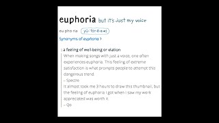 euphoria by Kendrick Lamar but its just my voice [upl. by Strauss]