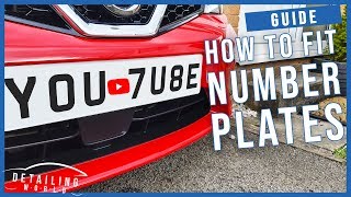 How To Fit A Number Plate To A Car With Sticky Pads No Drilling Required [upl. by Winslow]