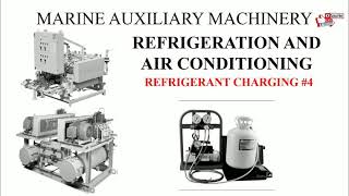 Marine auxiliary machinery Refrigeration and air conditioning Refrigerant charging 4 [upl. by Orlan]