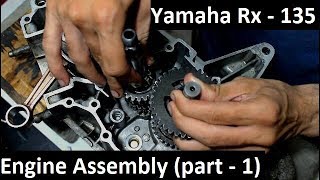 Engine Assembly part  1  Yamaha Rx 135 Restoration project  Part 4 [upl. by Desai]