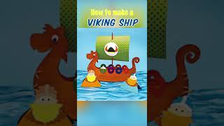 How to make a Viking Ship out of cardboard  Diy viking ship with paper  Shorts [upl. by Kerrie]