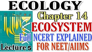 NCERT Ch14 ECOSYSTEM Ecology class 12 Biology Full explained NCERT For BOARDS amp NEETAIIMS [upl. by Ike]