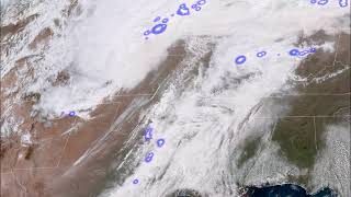 GOES East Sees Fires Dust Storms Severe Weather Blizzard Conditions and Thundersnow [upl. by Halette277]