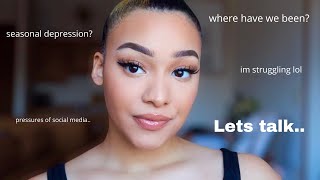 Lets talk Whats been going on  Winter Makeup Routine Vlogmas day 12 [upl. by Havard]