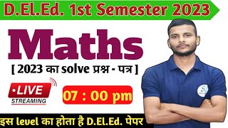 up deled first semester maths 2023  DElEd 1st semester math class  deled previous year paper 2023 [upl. by Eckart]