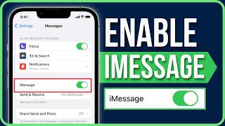 HOW TO ENABLE iMESSAGE 2024  How to Activate iMessage on iPhone 1112131415 [upl. by Selmore]