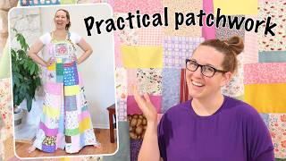 I Made Insanely Fun Patchwork Overalls [upl. by Linis]