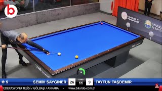 Semih Saygıner Vs Tayfun Taşdemir  3 BANT BİLARDO ŞAMPİYONASI 3ETAP 2021  3 Cushion Billiards 당구 [upl. by Sarita]