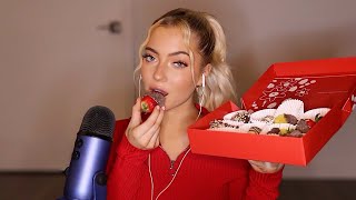 ASMR EATING CHOCOLATE COVERED FRUIT [upl. by Hughes]