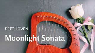 Moonlight Sonata Beethoven  Lyre Harp Cover amp Tutorial [upl. by Center]