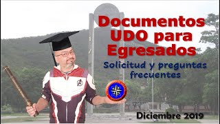 Cómo solicitar los Documentos de la UDO para egresados [upl. by Roselane]