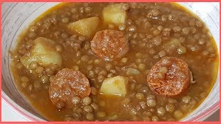 LENTEJAS CON CHORIZO ¡¡¡ FACIL Y RAPIDAS  Una receta de siempre [upl. by Linea897]