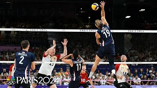 USA fights off Germany avoids disastrous collapse in mens volleyball  Paris Olympics  NBC Sports [upl. by Valente]